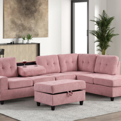 46Heights Reversible Sectional + Ottoman **NEW ARRIVAL**