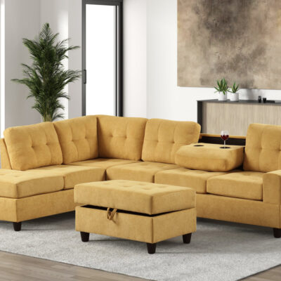 47Heights Reversible Sectional + Ottoman NEW ARRIVAL
