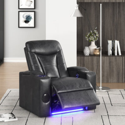 TOPGUN2 Black - Power Recliner (Bluetooth Speaker + Led Light) NEW ARRIVAL
