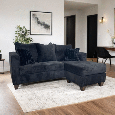 100-Black - Reversible Sectional