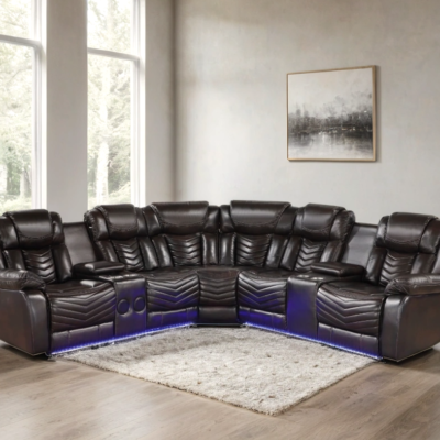 ACE29 Brown Reclining Sectional NEW ARRIVAL