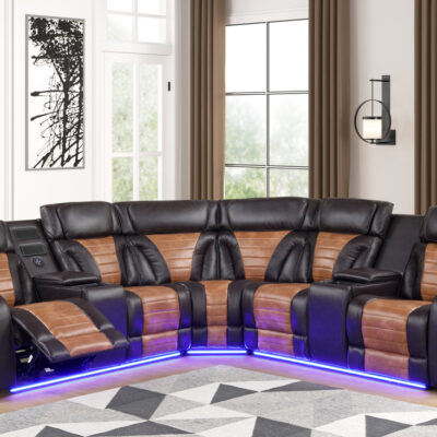 IBIZA POWER/POWER Brown Reclining Sectional **NEW ARRIVAL**