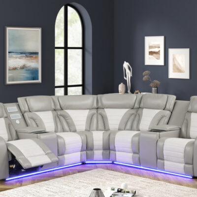IBIZA POWER/POWER Gray Reclining Sectional **NEW ARRIVAL**